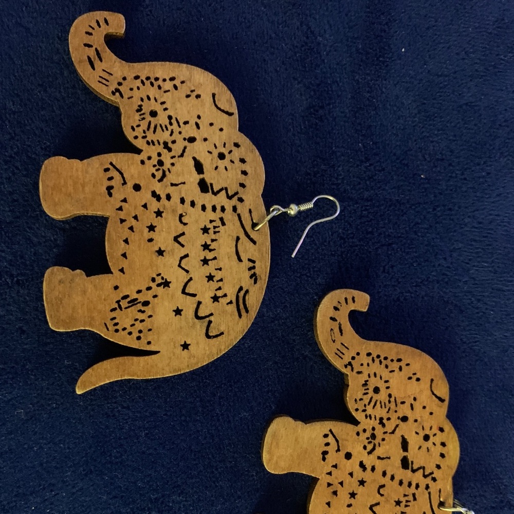 Wood laser cut earrings